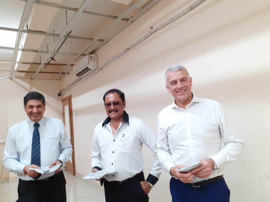John Bunter with Mr Avnish Malhotra and Prof. David Bell